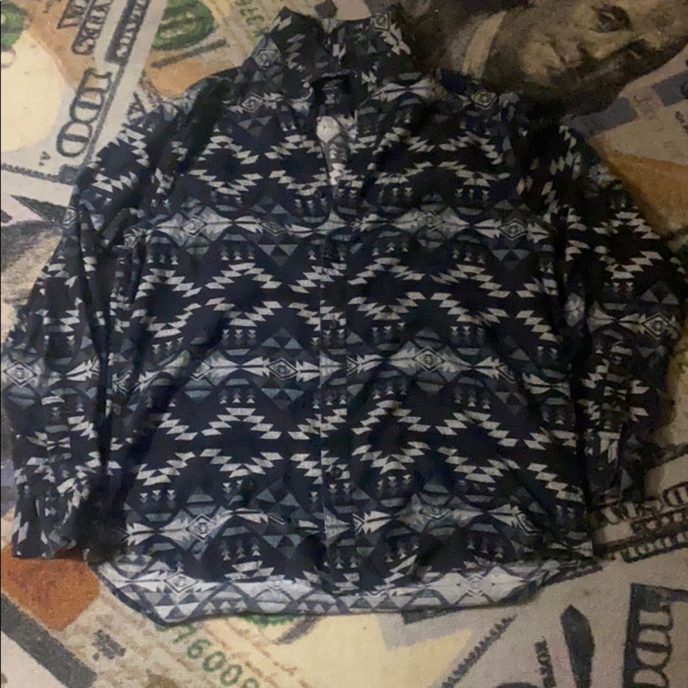 Black and Grey American Eagle flannel